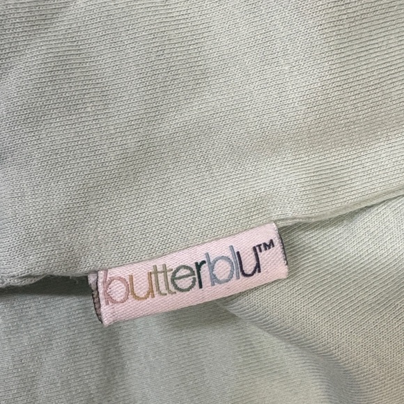 Butterblu Organic Cotton Long-Sleeve Crew Neck Tees Mint Gray White Size 24M - Picture 4 of 7